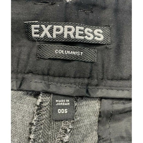 Express Columnist Gray Black Dress Pants Size 00 Flare Bootcut A3 - Picture 6 of 6